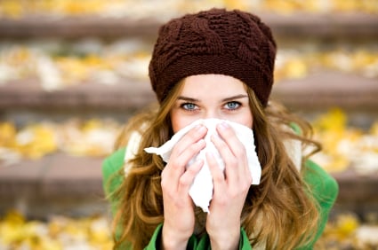 woman needs a natural cold and flu remedy