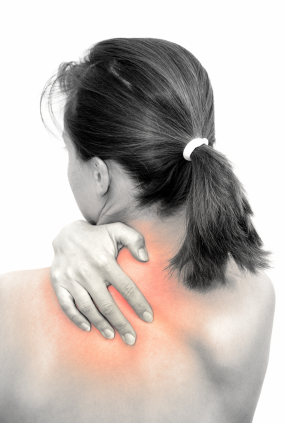 woman needing neck pain relief